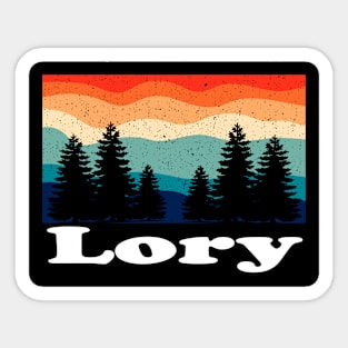 Vintage Lory Colorado Forest Camping Sticker